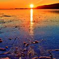 Sunset by the sea