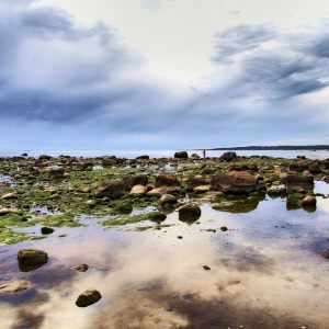 Thunderclouds by the sea