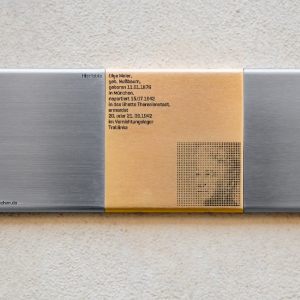 EZ 97 Memorial Sign for Olga Maier, Arcostr. 1, Munich, 11.1.2024