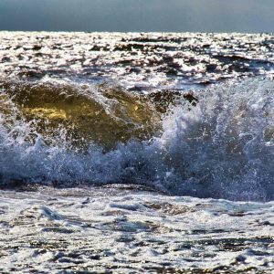 Stormy weather by the sea