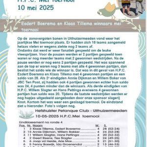 H.P.C. Mei toernooi 10 mei 2025